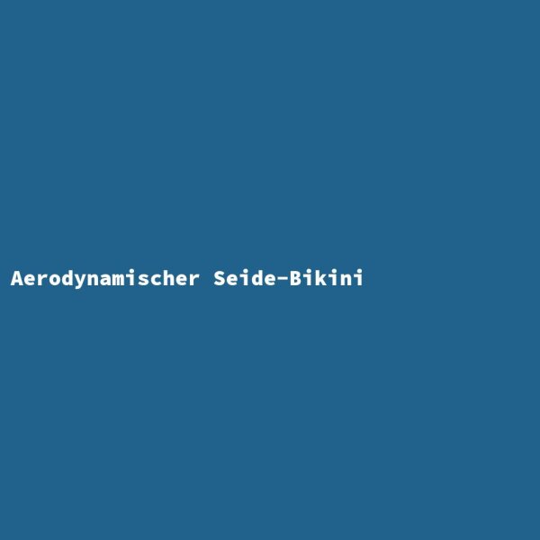 Aerodynamischer Seide-Bikini